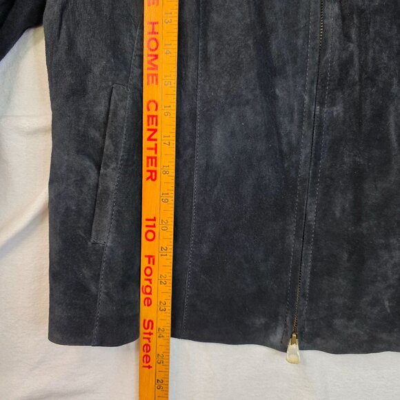 Black Suede Lined Jacket Size XL Vintage Deadstock Outerwear Catherine Stewart - Picture 14 of 14